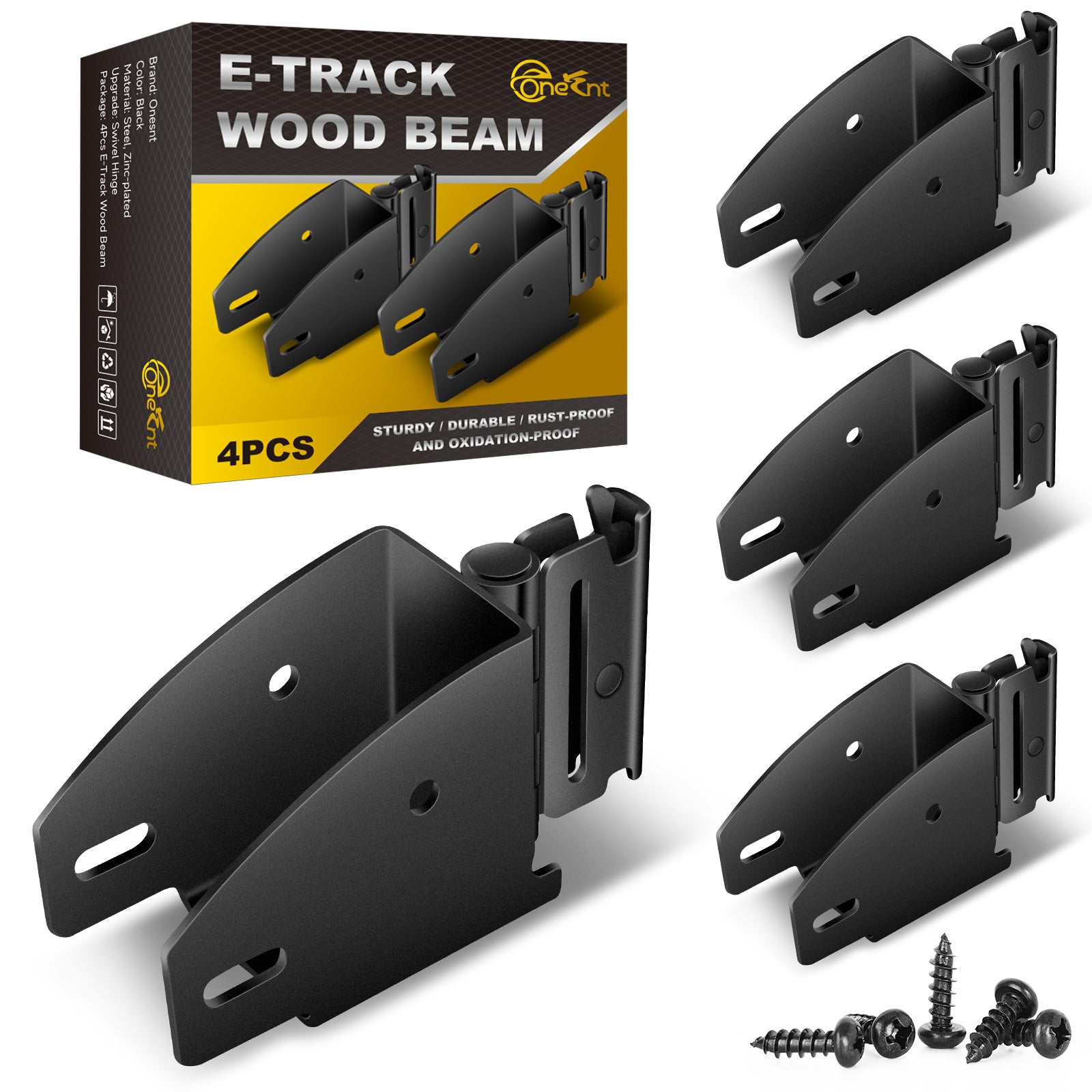 Set of four Onesnt swivel E-Track wood-beam sockets